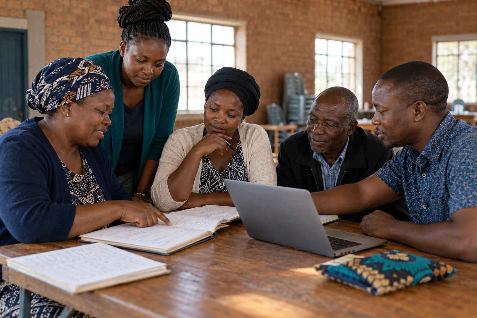 Community members organising their collective activity